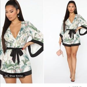 fashion nova romper size small island vibes